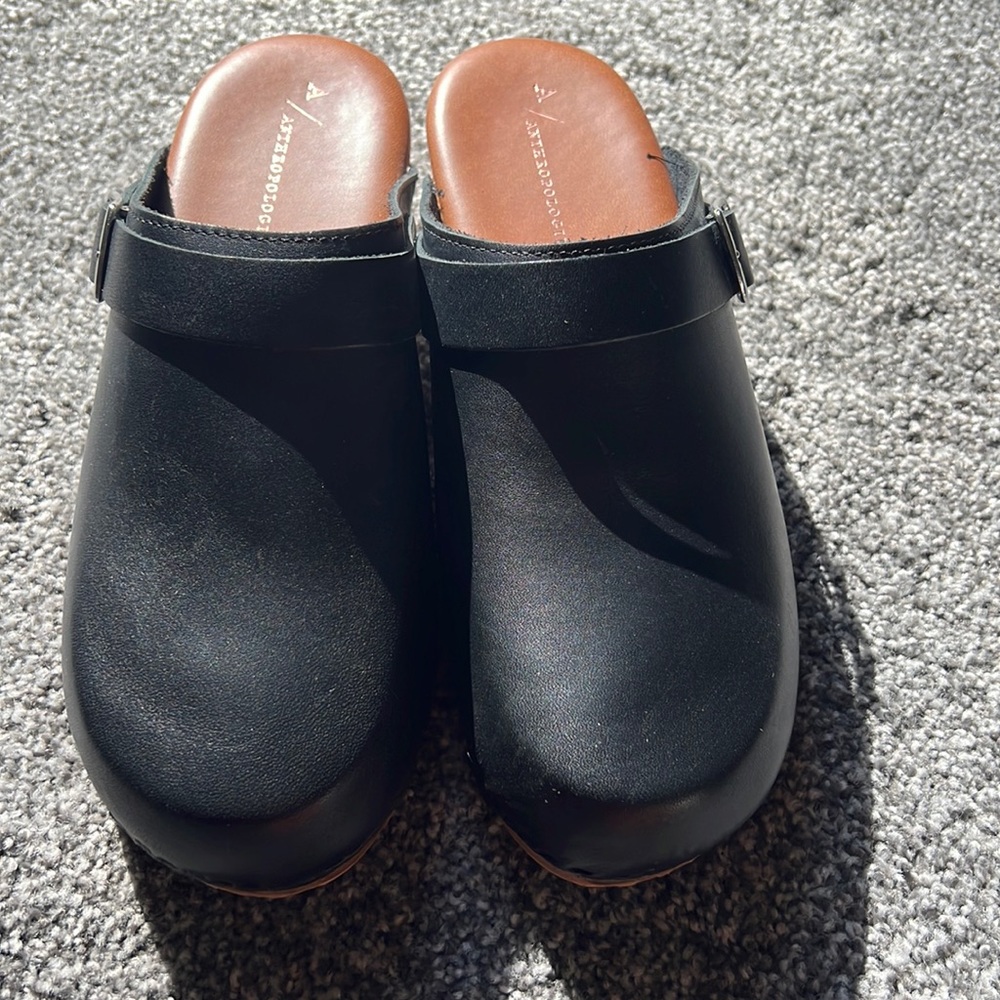 Anthropologie clogs with buckle- never worn!